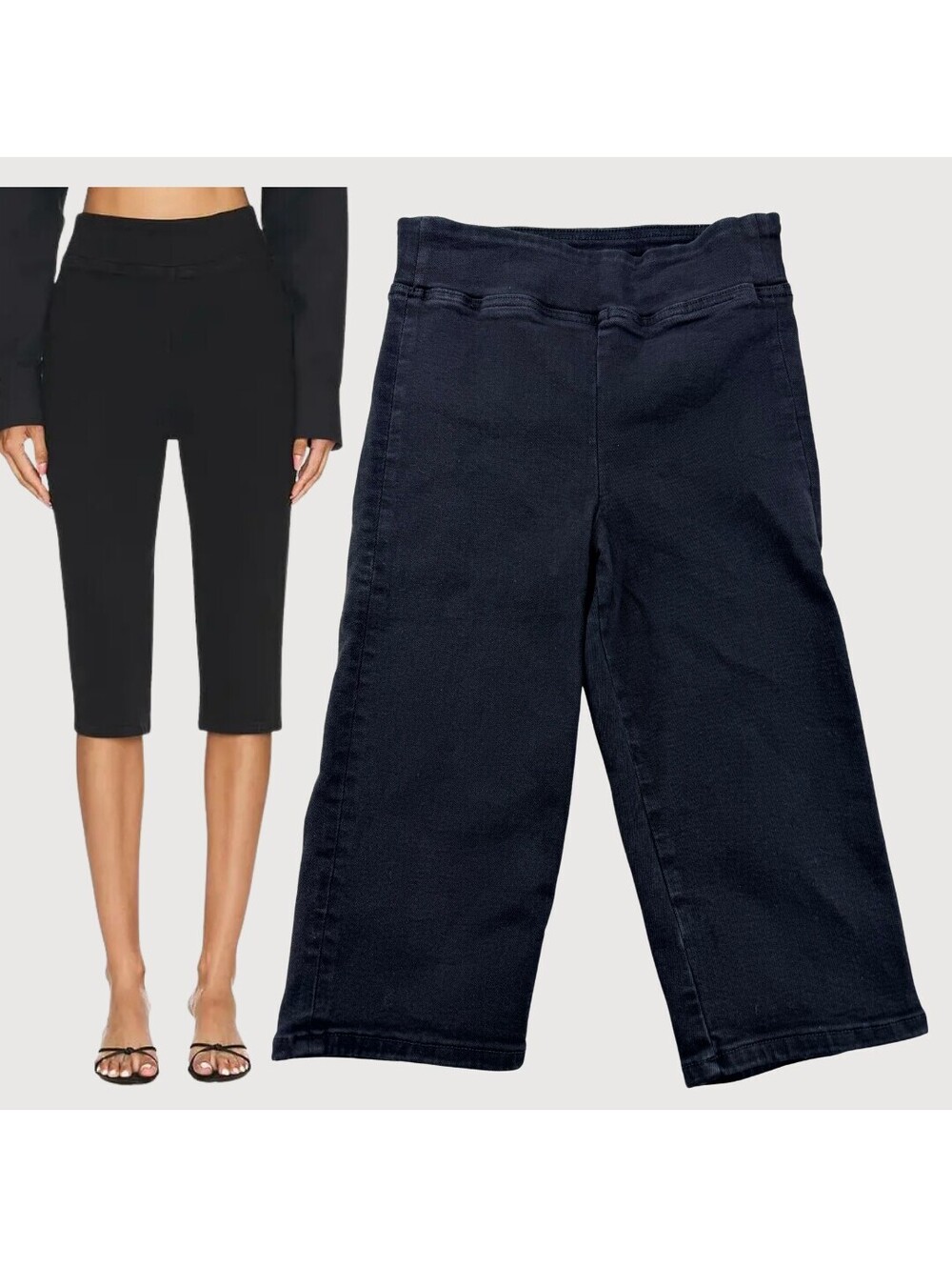 FRAME Jetset Capri Pull On Jeans Black Size 0